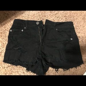 black high rise american eagle shorts